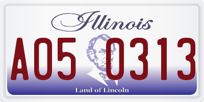 IL license plate A050313