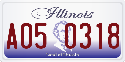 IL license plate A050318