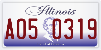 IL license plate A050319