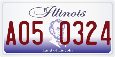 IL license plate A050324