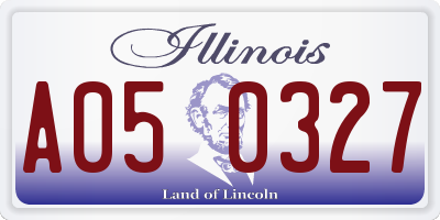 IL license plate A050327