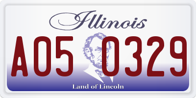 IL license plate A050329