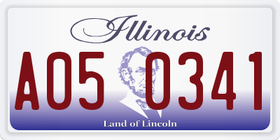 IL license plate A050341