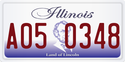 IL license plate A050348