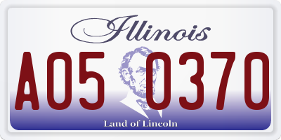 IL license plate A050370