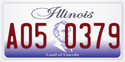 IL license plate A050379