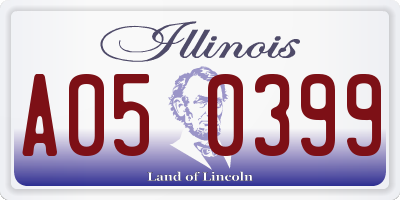 IL license plate A050399