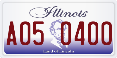 IL license plate A050400