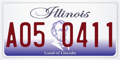 IL license plate A050411