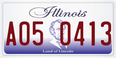 IL license plate A050413