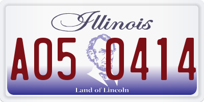 IL license plate A050414