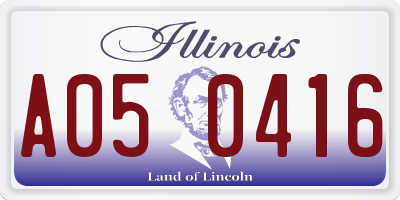 IL license plate A050416