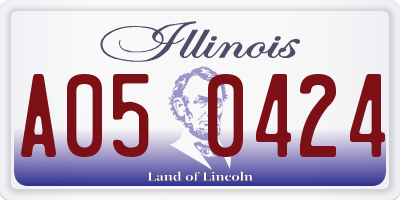 IL license plate A050424