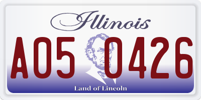 IL license plate A050426
