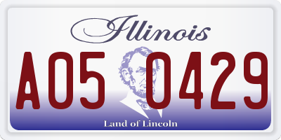 IL license plate A050429