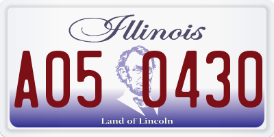 IL license plate A050430
