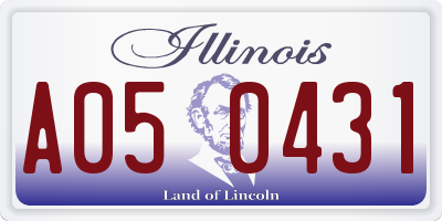 IL license plate A050431