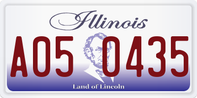 IL license plate A050435
