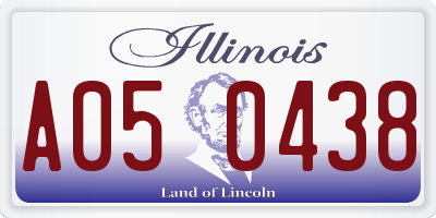 IL license plate A050438