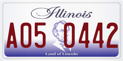 IL license plate A050442