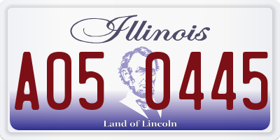 IL license plate A050445