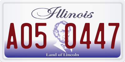 IL license plate A050447
