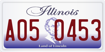 IL license plate A050453