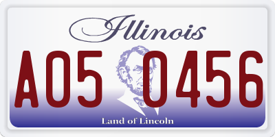 IL license plate A050456