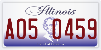 IL license plate A050459