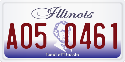 IL license plate A050461