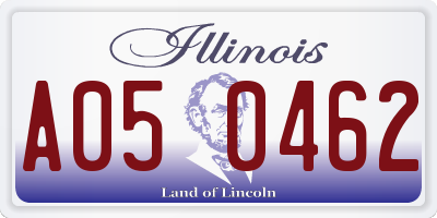 IL license plate A050462