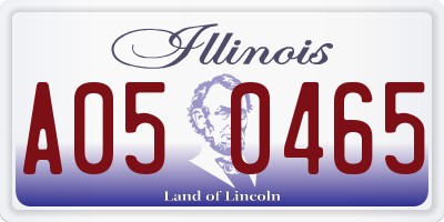 IL license plate A050465