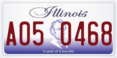 IL license plate A050468