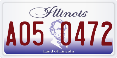 IL license plate A050472