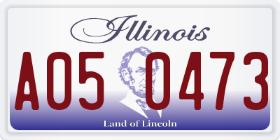 IL license plate A050473