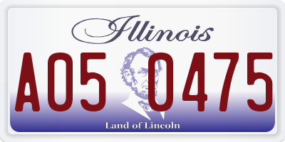 IL license plate A050475