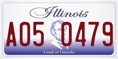 IL license plate A050479