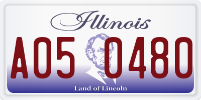 IL license plate A050480