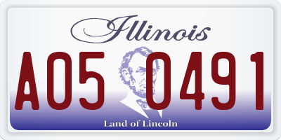 IL license plate A050491