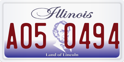 IL license plate A050494