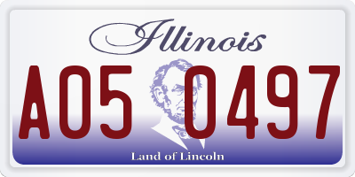IL license plate A050497