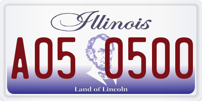 IL license plate A050500