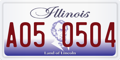 IL license plate A050504