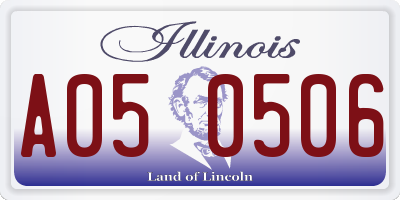 IL license plate A050506