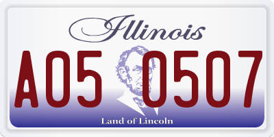 IL license plate A050507