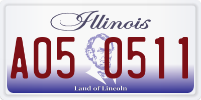 IL license plate A050511