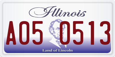 IL license plate A050513