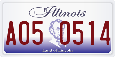 IL license plate A050514