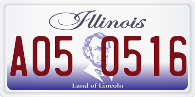 IL license plate A050516