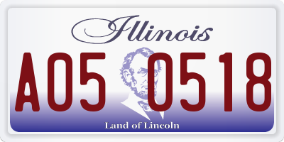 IL license plate A050518
